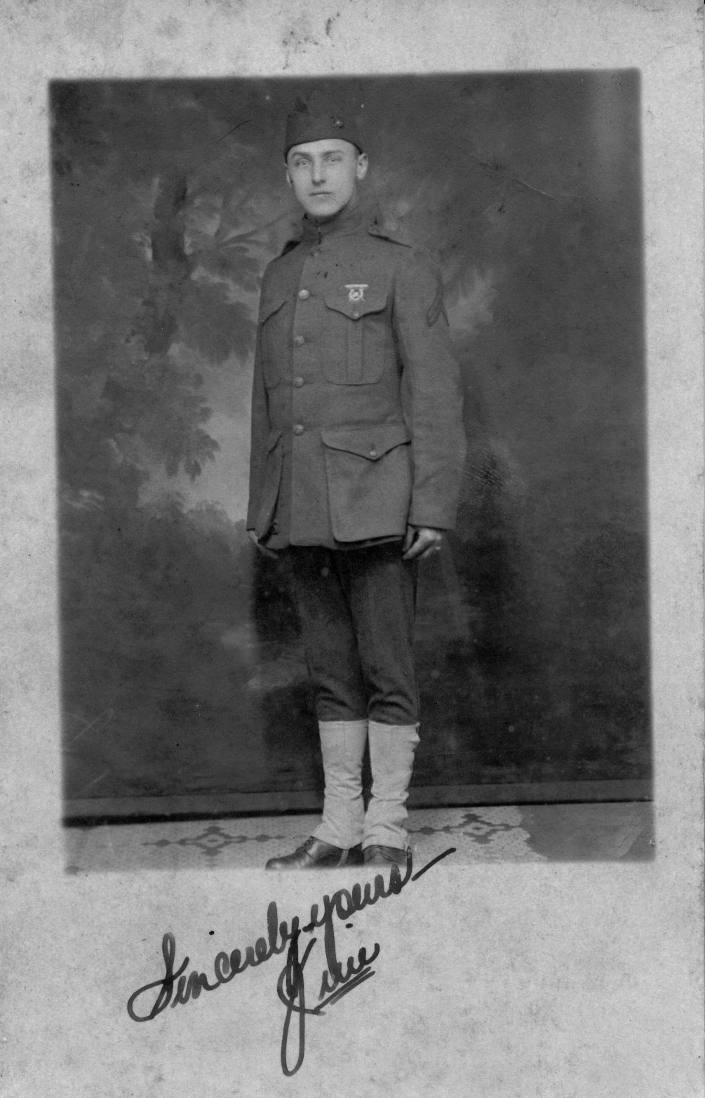 Jim McRoberts in uniform 1918