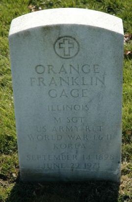 Orange Franklin Gage’s Tombstone