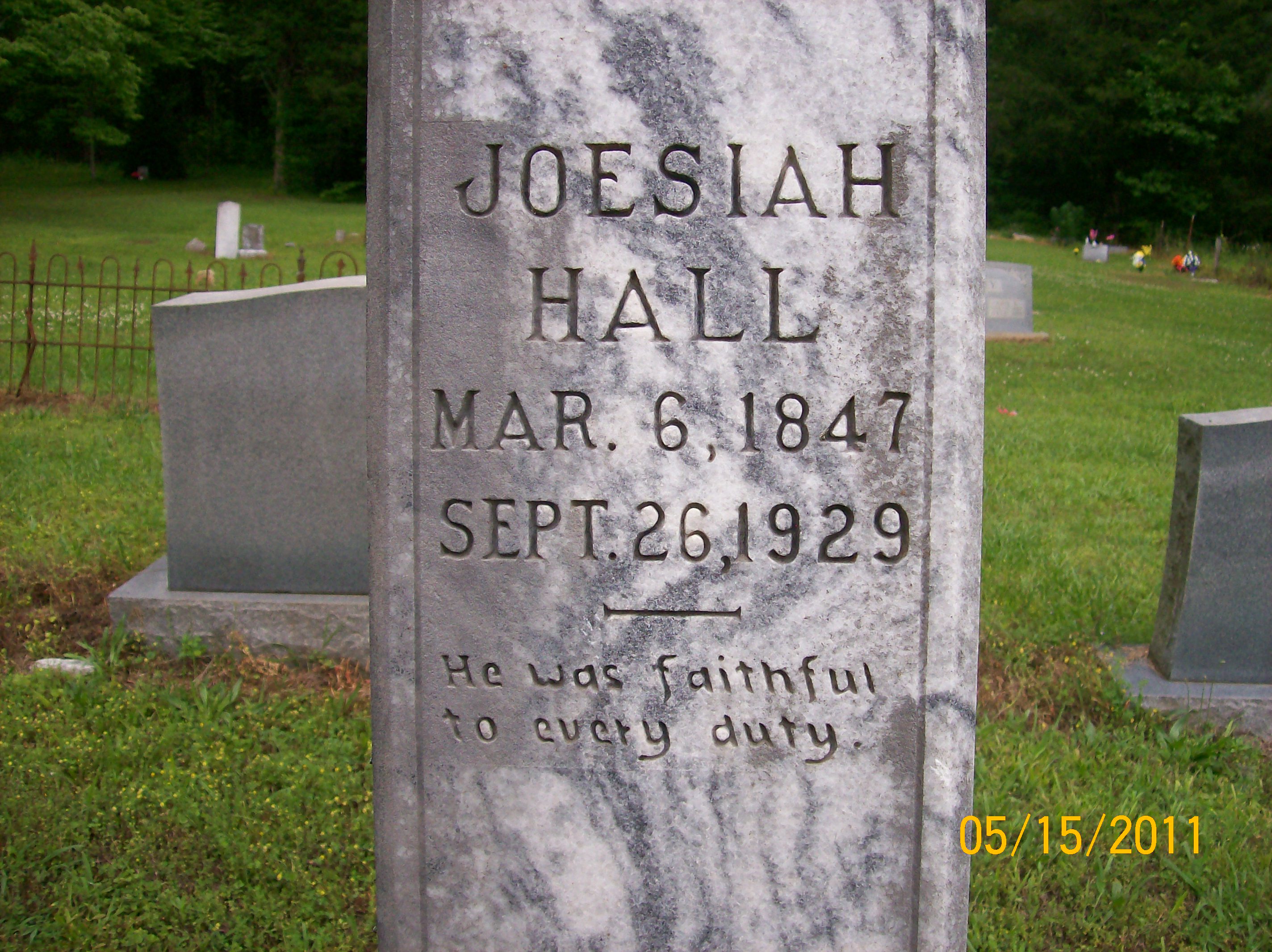 Joesiah Hall-tombstone