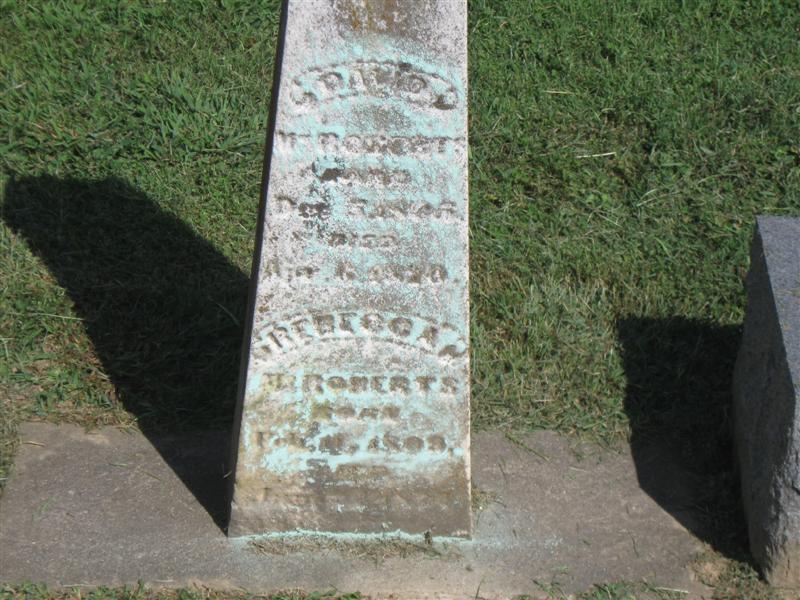David & Rebecca McRoberts tombstone